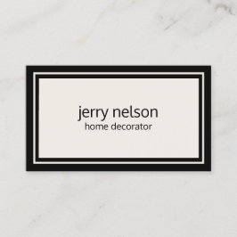 Luxus Minimalistisch zeitgenössisches Schwarz und Visitenkarte