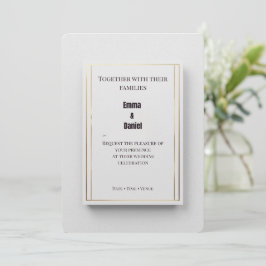 Luxus Minimalistische Hochzeitseinladung Elegant G Einladung