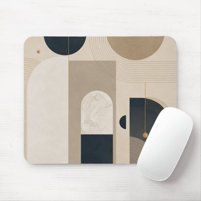 Luxus minimalistisches geometrisches abstraktes Ku Mousepad (Mit Mouse)