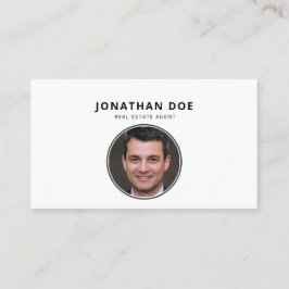 Luxus-Minimalistisches Schwarz Immobilien-Foto Visitenkarte