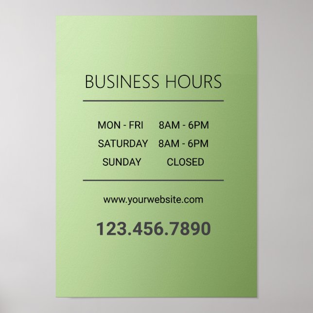 Luxus Mint Green Beauty Salon Poster (Vorne)