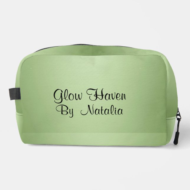 Luxus Mint Green Beauty Salon Waschbeutel (Vorderseite)