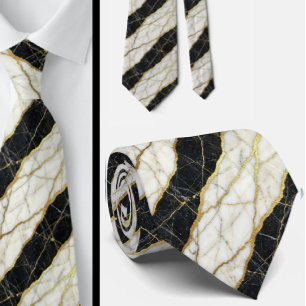 Luxus mit Selbstvertrauen B&W + Gold Hochzeit & Krawatte
