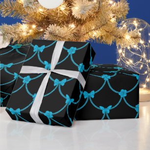 Luxus Moderne Blaue Natürliche Florale Butterfly Geschenkpapier