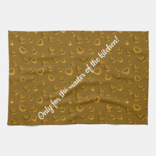 Luxus Moderne Elegante Glitzer Goldenes Herz Geschirrtuch