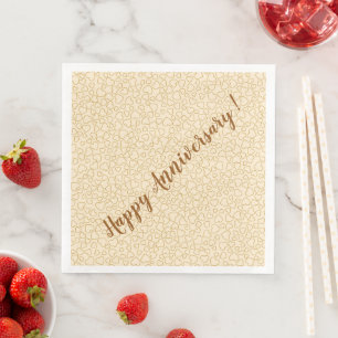 Luxus Moderne Elegante Liebe Goldenes Herz Serviette