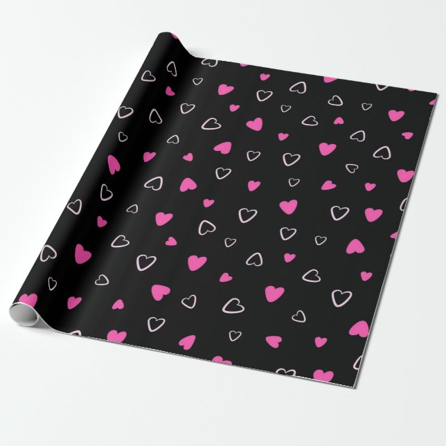 Luxus Moderne Elegante Liebe Herz Geschenkpapier (Ungerollt)