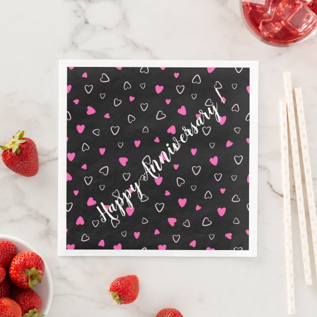 Luxus Moderne Elegante Liebe Herz Serviette (Beispiel)