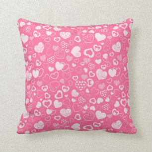 Luxus Moderne Elegante Liebe Rosa Herz Kissen