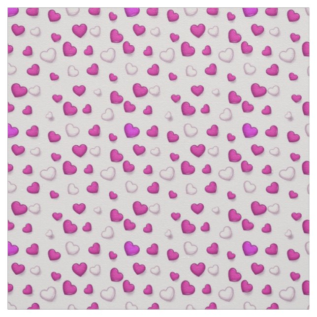 Luxus Moderne Elegante Liebe Rosa Herz Stoff (Muster)