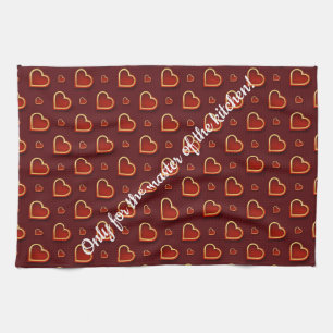 Luxus Moderne Elegante Liebe Rotes Gold Herzstück Geschirrtuch