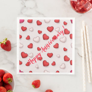 Luxus Moderne Elegante Liebe Rotes Herz Serviette