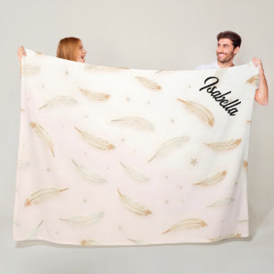 Luxus Moderne Federn Boho Kollektion Fleecedecke