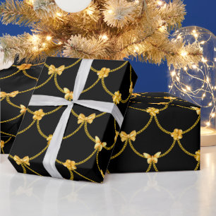 Luxus Moderne Gold Natürliche Florale Butterfly Geschenkpapier