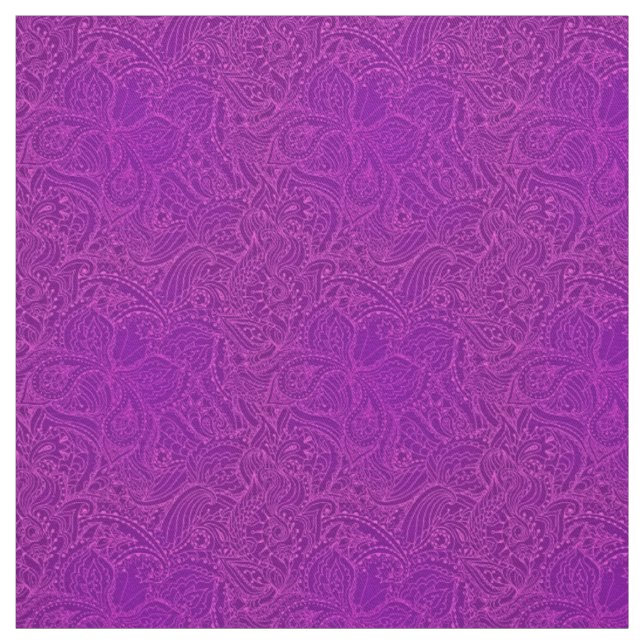 Luxus Moderne Lila Blumen-Schmetterlinge Stoff (Muster)