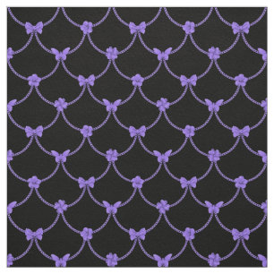 Luxus Moderne Lila Blumen-Schmetterlinge Stoff