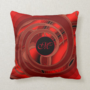 Luxus Moderne Rote Abstrakte Rose Kissen
