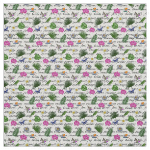 Luxus Moderne tropische natürliche Blütenschmetter Stoff