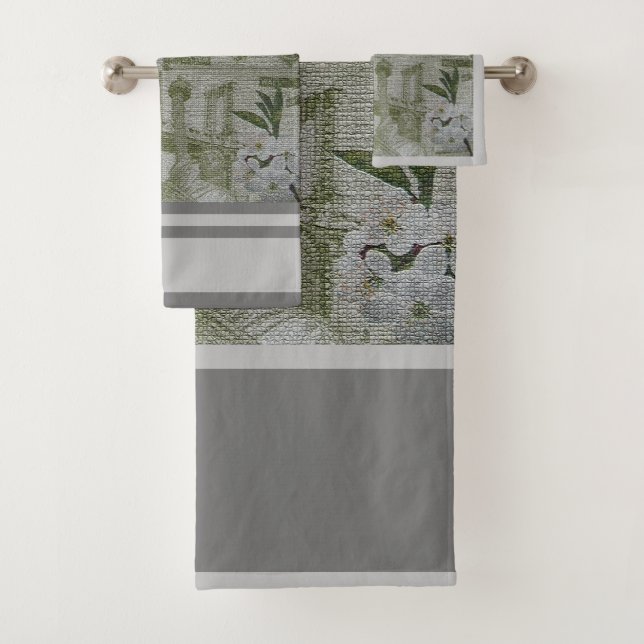 Luxus Moderne Vintage Rose Badhandtuch Set (Insitu)