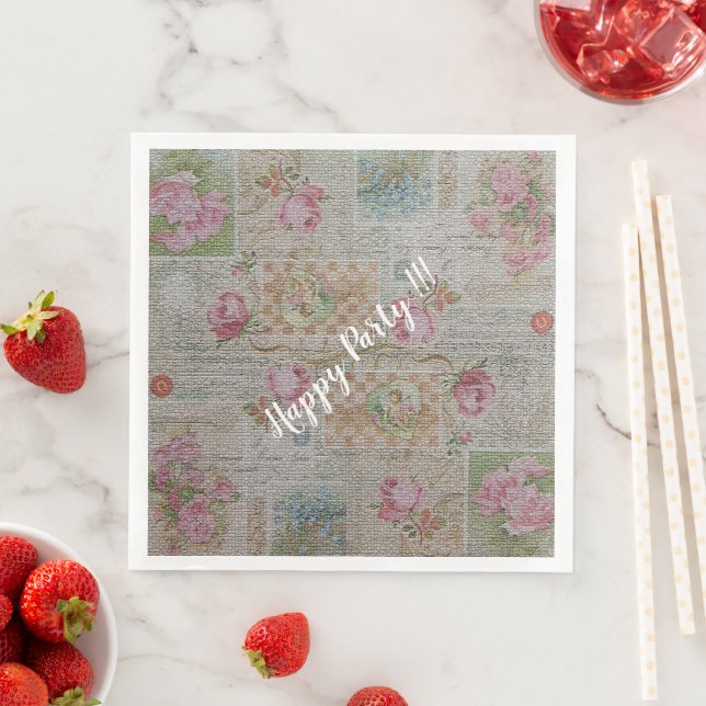 Luxus Moderne Vintage Rose Serviette (Beispiel)