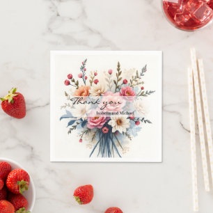 Luxus Moderne Wildblumen Schöne Kollektion Serviette