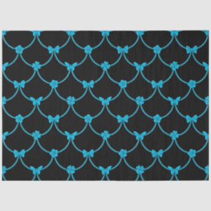 Luxus Moderner Blauer Blauer Blütenschmetterling Seidenpapier