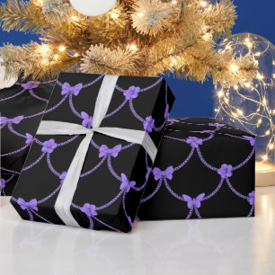 Luxus moderner lila natürlicher floraler Schmetter Geschenkpapier