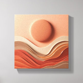 Luxus modernes 3D-Abstrakt - Geschichteter Hügel Leinwanddruck