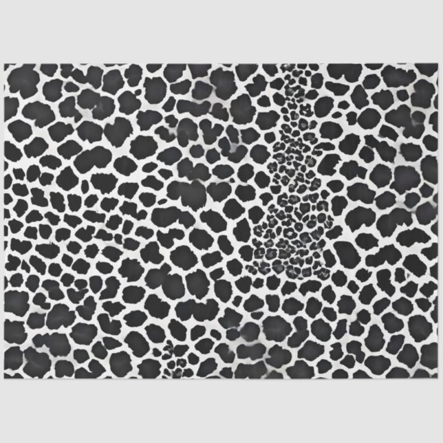Luxus Modernes White Leopard Elegante Collection Seidenpapier (Vorderseite)
