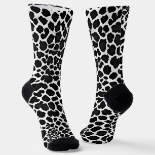 Luxus Modernes White Leopard Elegante Collection Socken