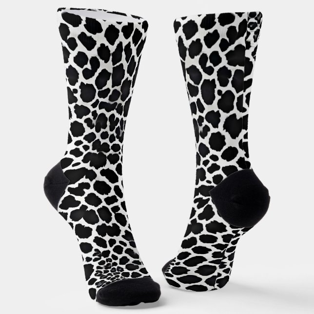 Luxus Modernes White Leopard Elegante Collection Socken (Gewinkelt)