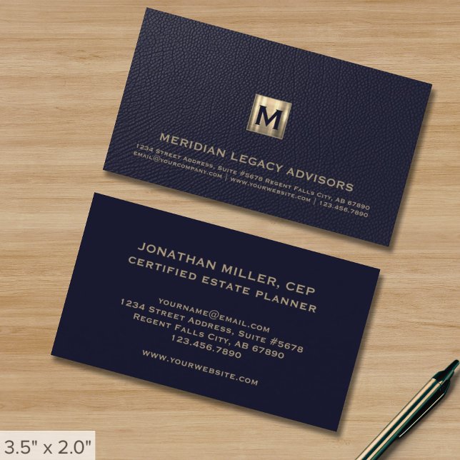 Luxus Monogram Business Card Visitenkarte (Von Creator hochgeladen)