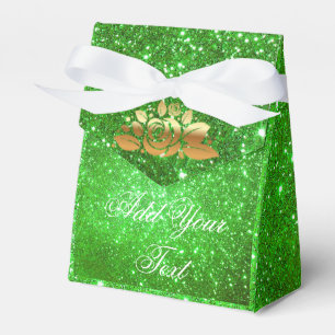 Luxus-Monogramm-Popular Grün-Gold-Glitter Geschenkschachtel