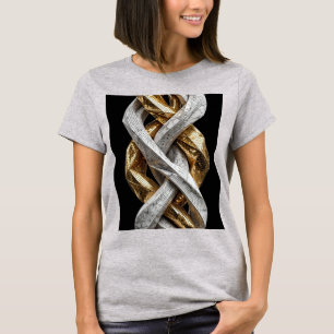 Luxus-Mosaikband-Skulptur Premium 3D Kunst T-Shirt