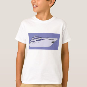 Luxus-Motorjacht moderne weiße Superyacht T-Shirt