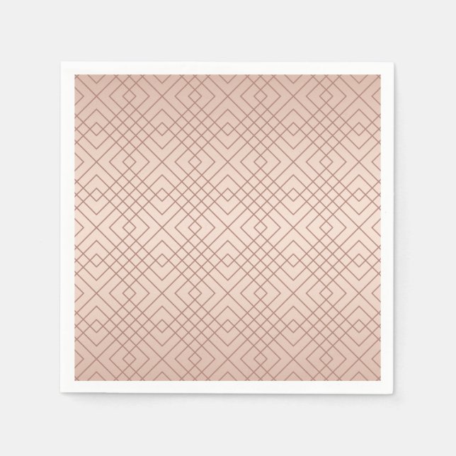 Luxus Muster Rose Gold Serviette (Vorderseite)