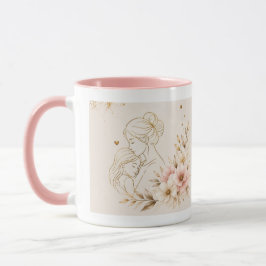 Luxus-Muttertags-Tasse Gold Elegante Flora Tasse