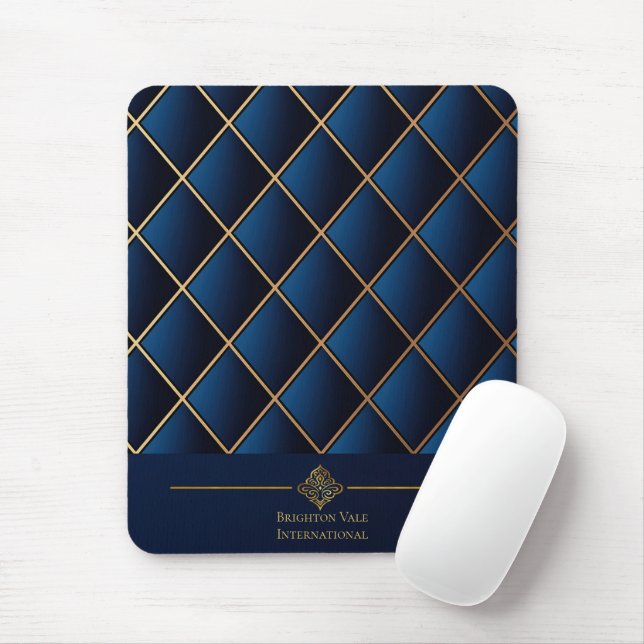 Luxus Navy Gold Executive-Mauspad Mousepad (Mit Mouse)