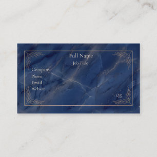 Luxus-Navy-Marmor-Gold-Botanik-Visitenkarte Visitenkarte