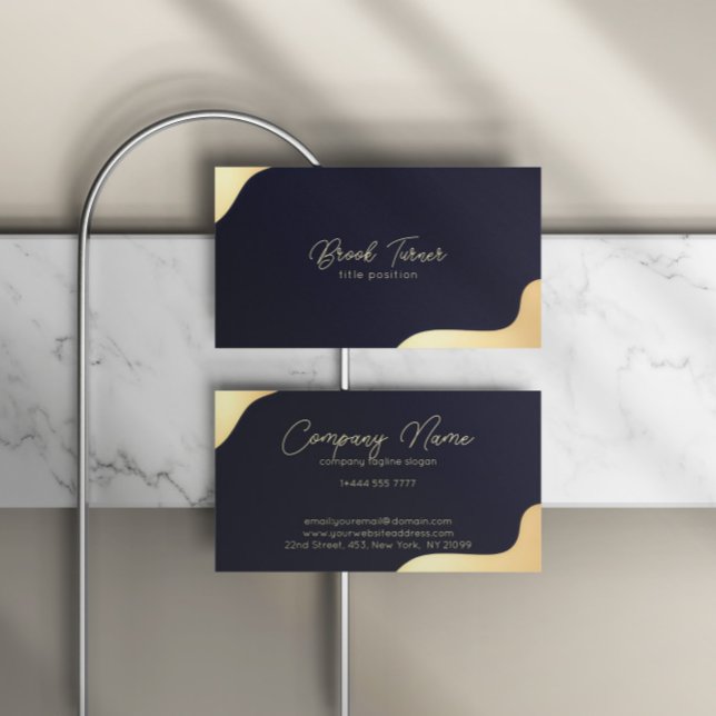 Luxus Navy und Gold Visitenkarte (Von Creator hochgeladen)