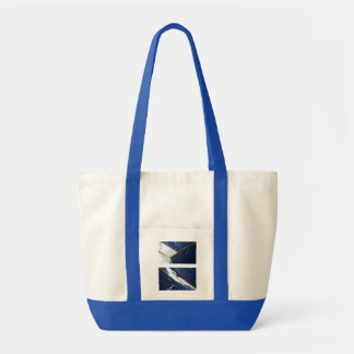 Luxus-Navyblau und Goldmarmor-Geometrisches Muster Tragetasche
