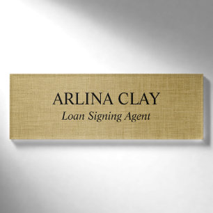Luxus-Notar-Darlehensunterzeichnungs-Agent Namenss Namenschild