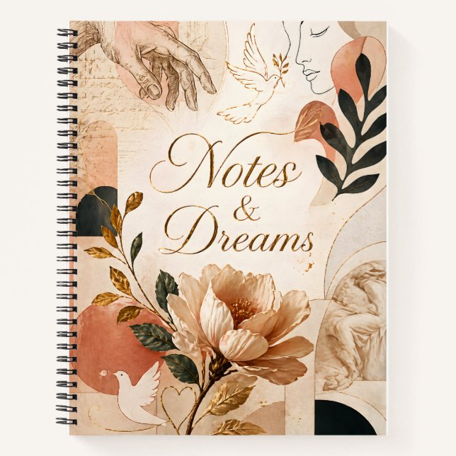 Luxus Notizen & Träume Journal Notizbuch (Vorderseite)