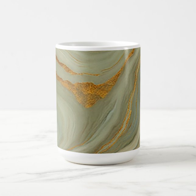Luxus-Onyx mit Gold und Grün Kaffeetasse (Mittel)