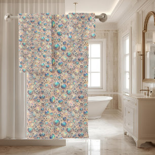 Luxus-Opal-Diamant   Schneeleopardendruck-Handtuch Badhandtuch Set