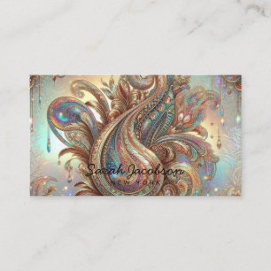 Luxus-Opal-Paisley-Diamant Visitenkarte