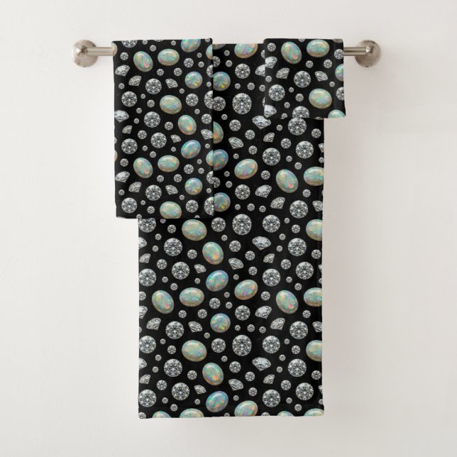 Luxus-Opal-und-Diamant-Handtuch-Set Badhandtuch Set (Insitu)