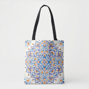 Luxus Orange Blue Ornament Muster