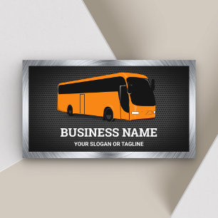 Luxus Orange Bus Sightseeing Tours Agent Visitenkarte