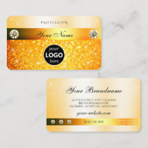Luxus Orange Glitter funkelnde Sterne mit Logo